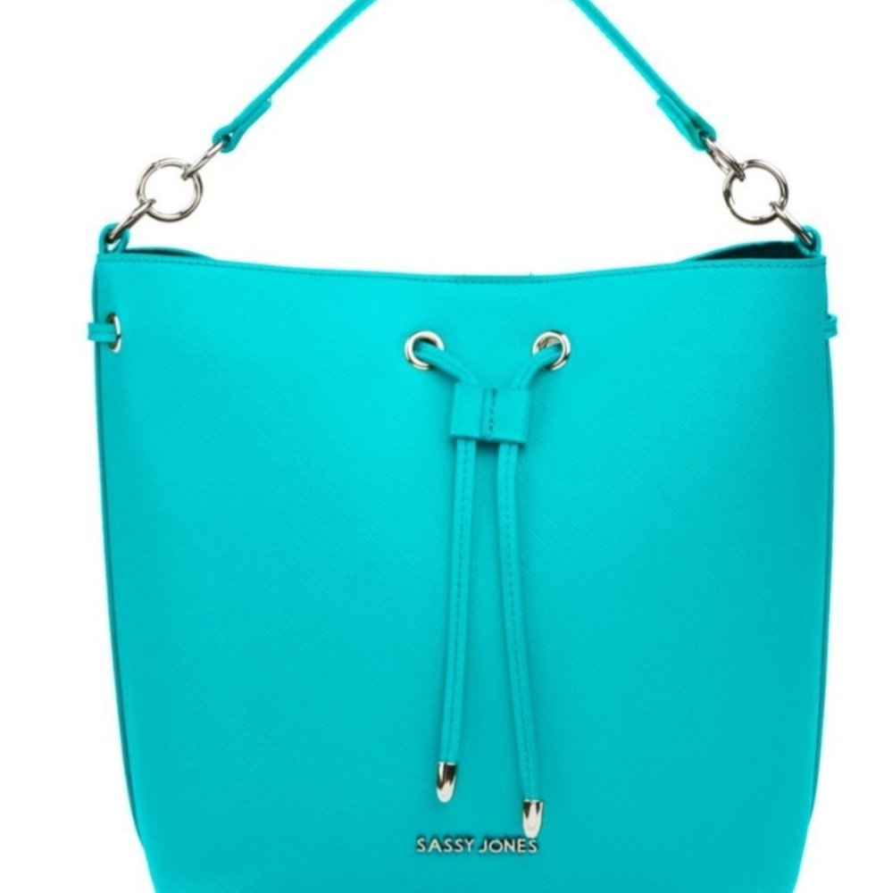 Sassy Jones Emma Saffiano Faux Leather Bucket Bag